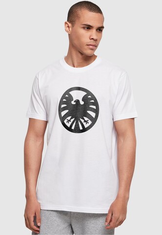 ABSOLUTE CULT T-shirt 'Captain Marvel - Nick Fury' i vit: framsida