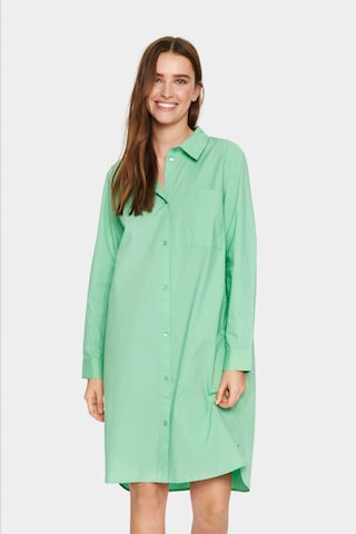 SAINT TROPEZ Skjortklänning 'Louise' i grön: framsida