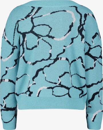 Betty & Co Strickpullover mit Jacquard in Blau