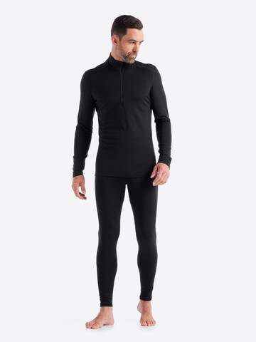 ICEBREAKER Base layer '200 Oasis Zip' σε μαύρο