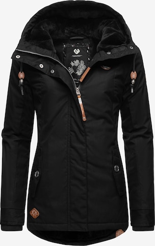 Ragwear Winter Jacket 'Monade' in Black: front