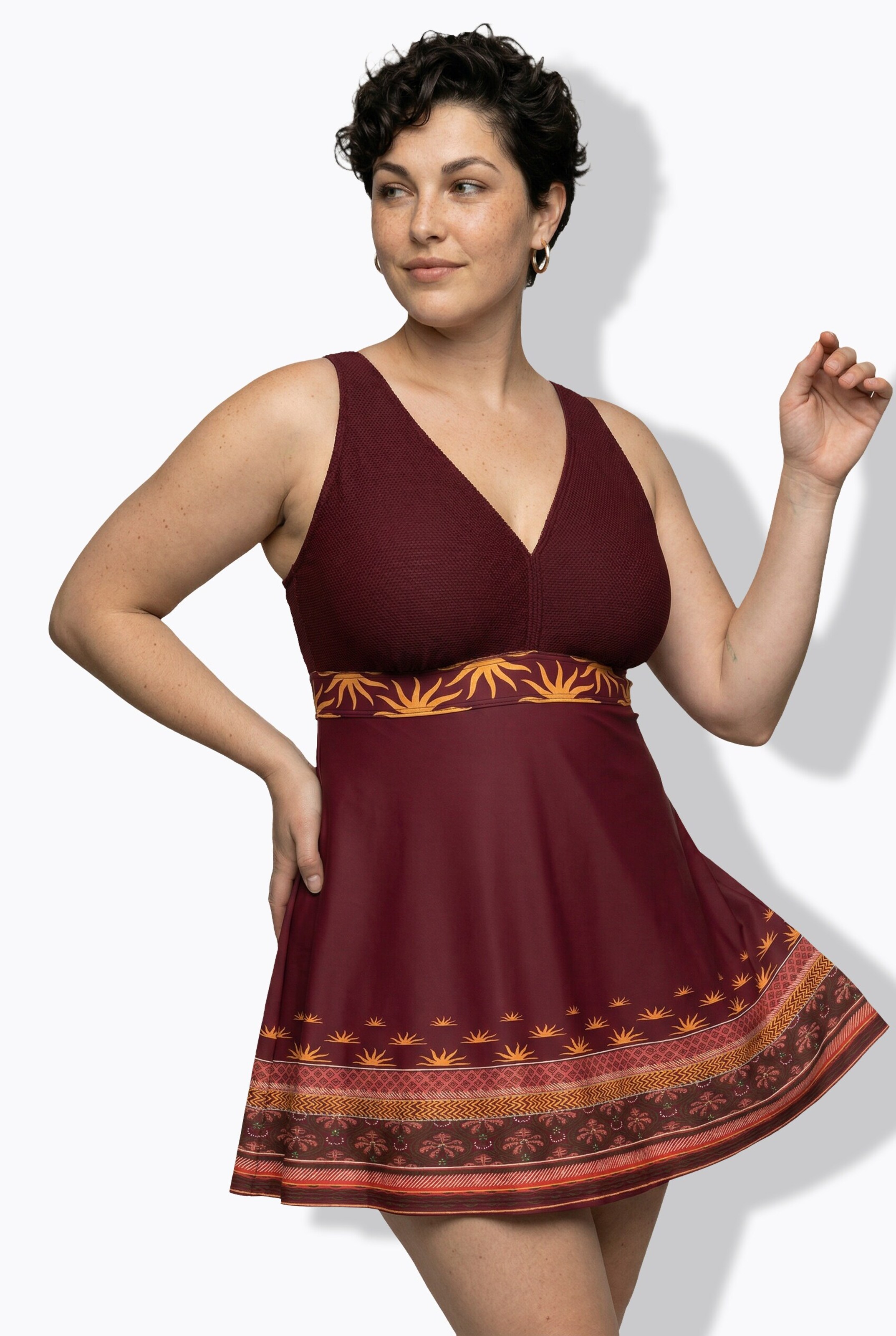 Ulla Popken Classic Swimsuit in Red