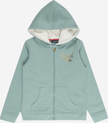 BLUE SEVEN Zip-Up Hoodie in Green: front