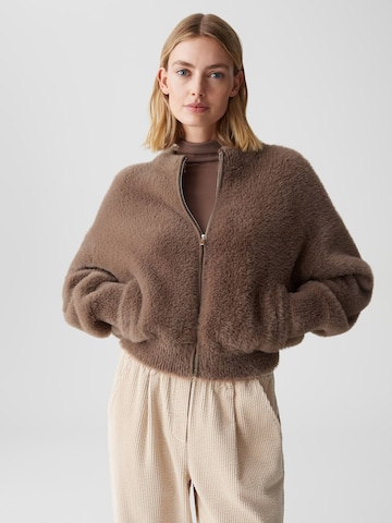 Cardigan 'Dores' OPUS en marron : devant