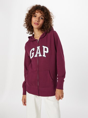 Veste de survêtement GAP en violet : devant