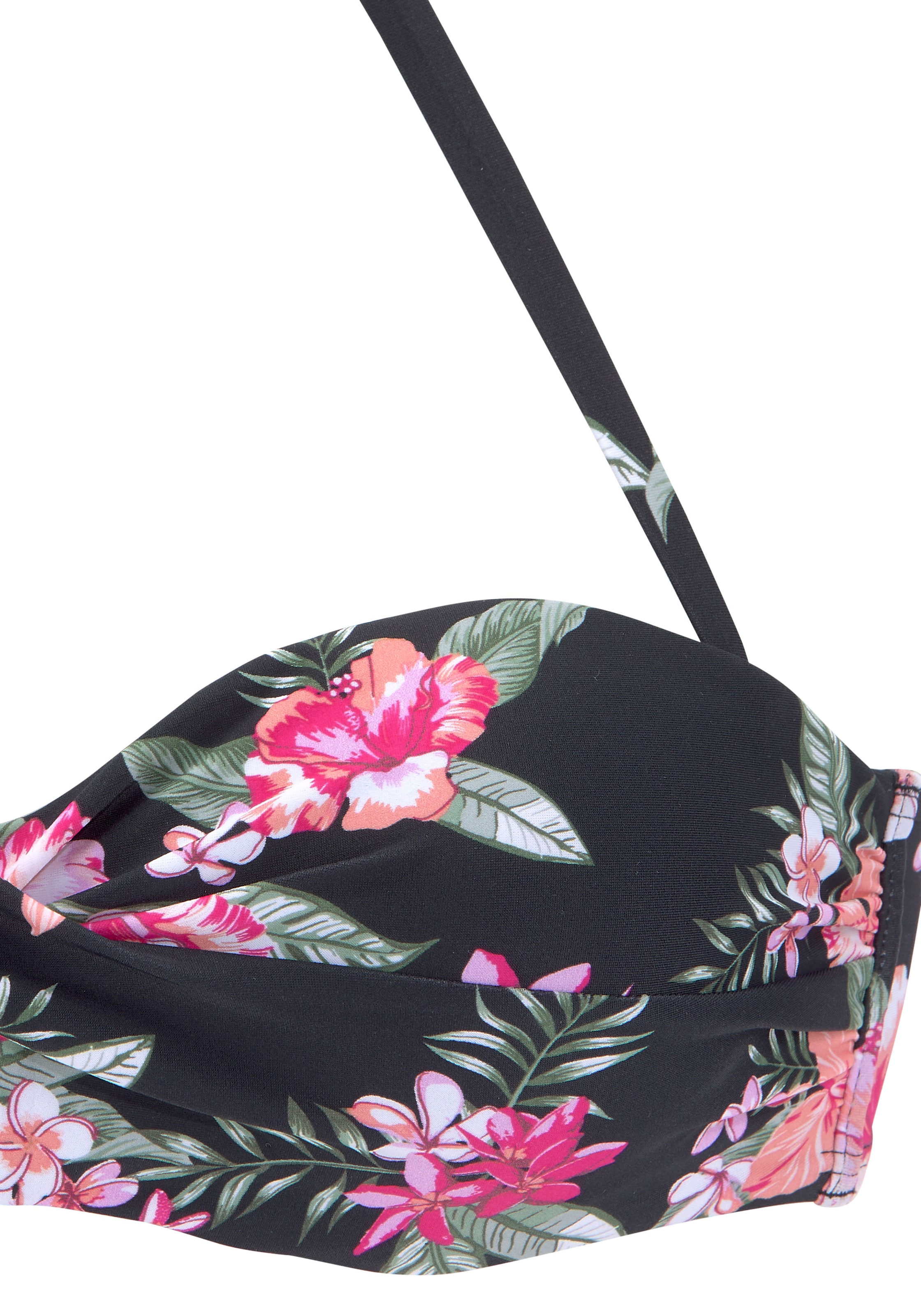 LASCANA Bandeau Bikini top in Black