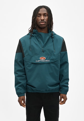 Cleptomanicx Freizeitjacke 'CityHHooded' in Grün: Vorderseite