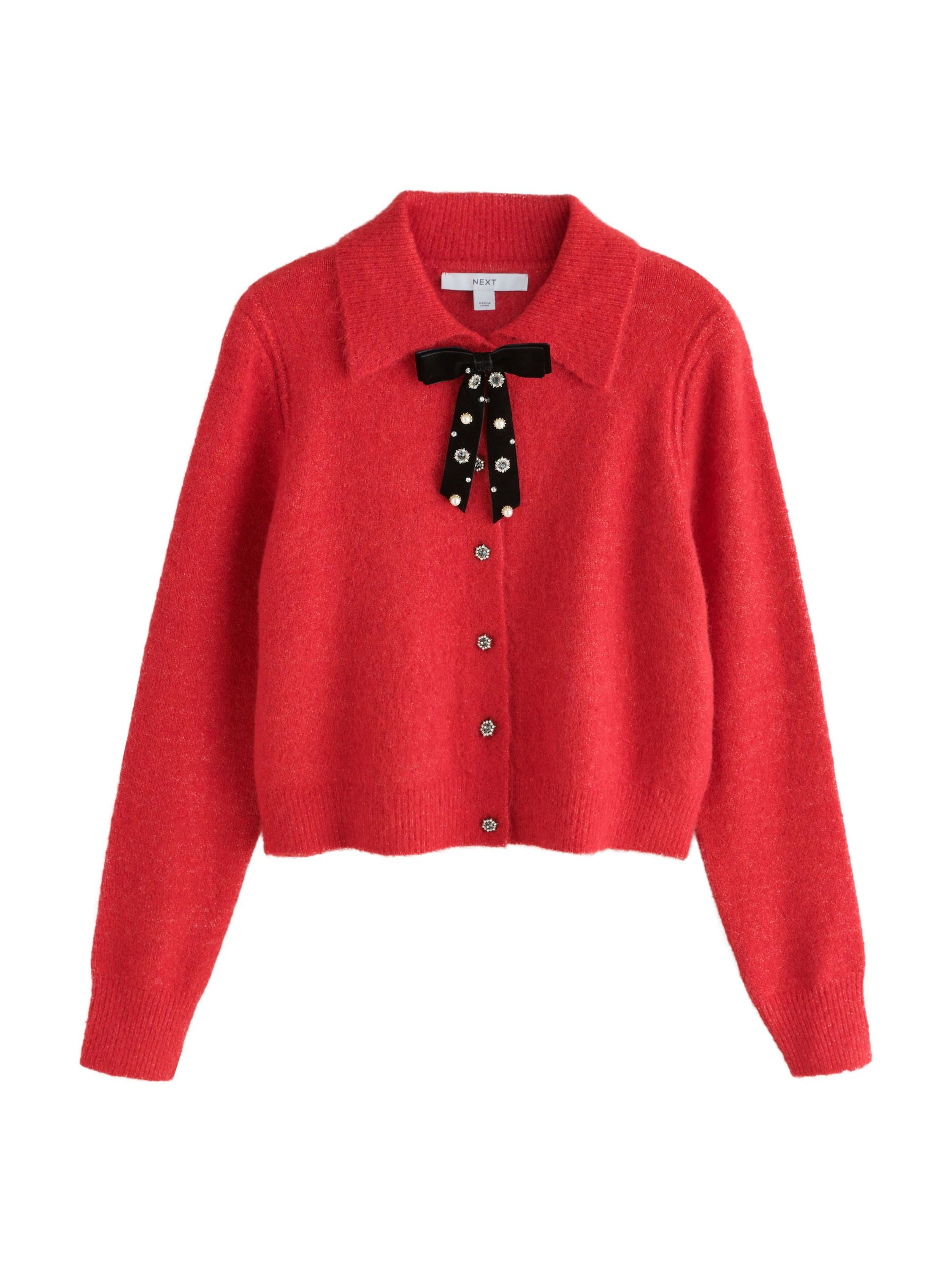 Next Strickjacke in Rot: Vorderseite