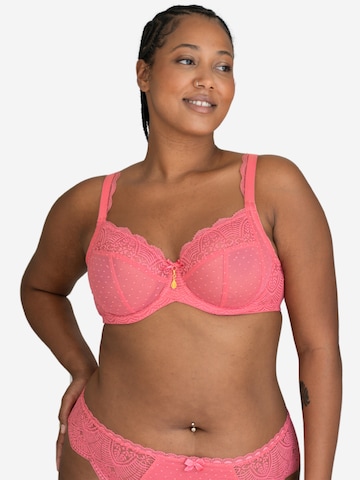 SugarShape T-shirt Bra 'Clara Lace' in Pink: front