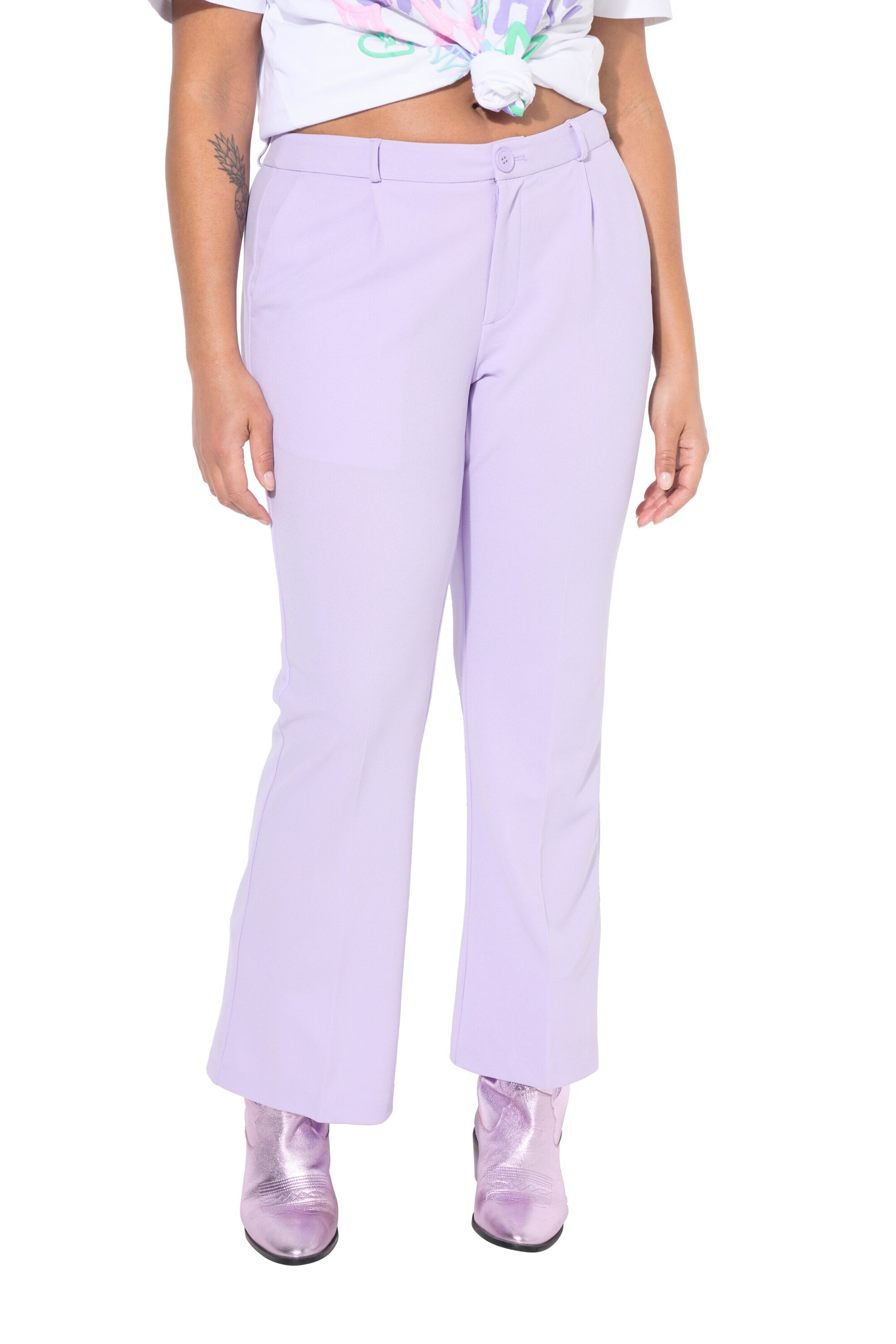 Angel of Style Bootcut Pantalon in Lila: voorkant