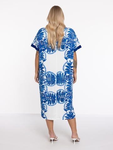 Yoek Dress 'Print' in Blue