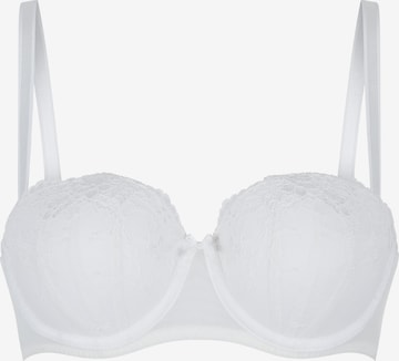 LingaDore Balconette Bra in White: front