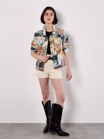 Apricot Colourful Dogtooth Jacket ' ' in Blau