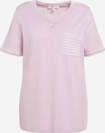 Ulla Popken Schlafshirt '803059' (GOTS) in Pink: predná strana