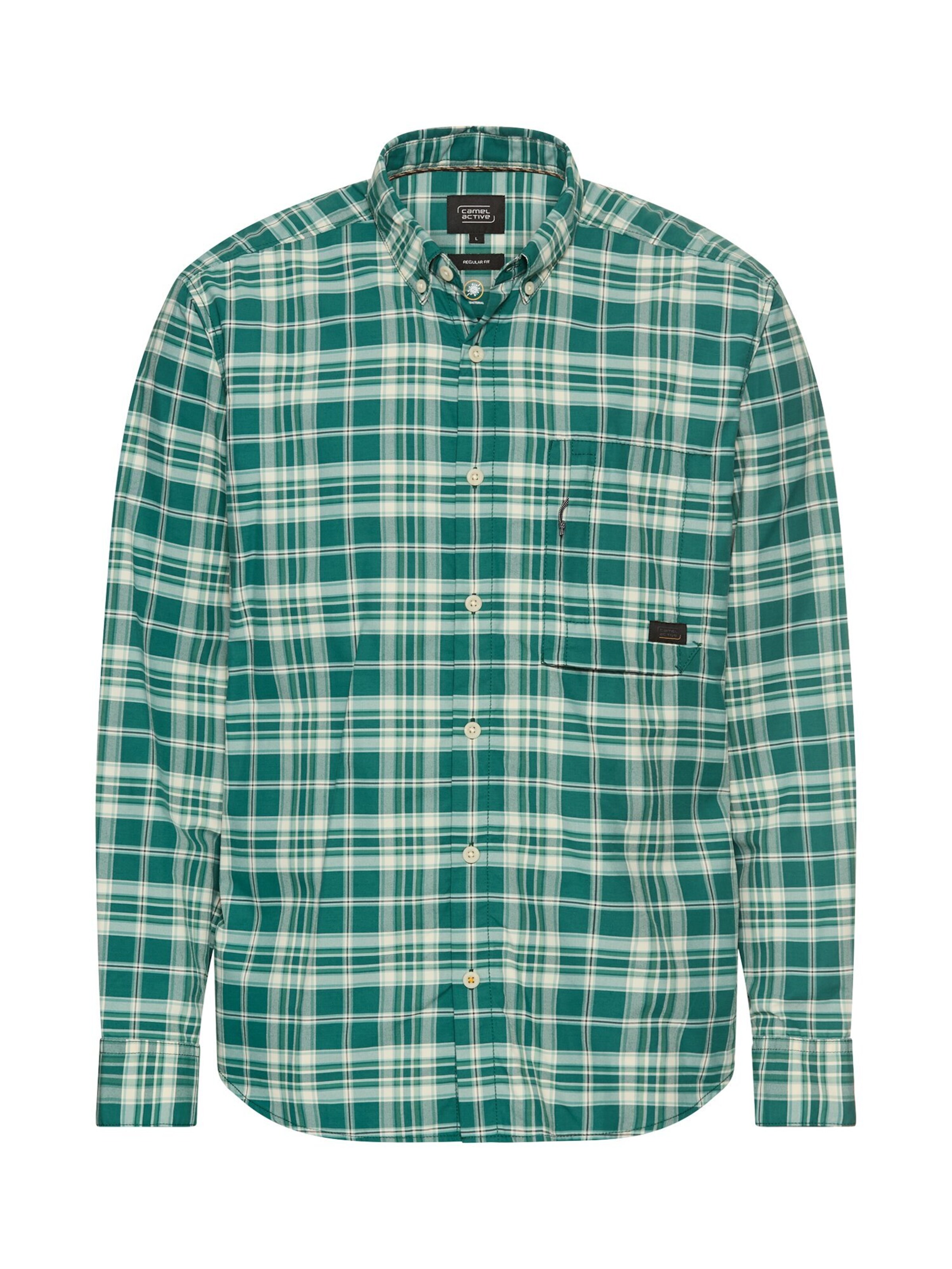 CAMEL ACTIVE Regular fit Button Up Shirt in Green: front