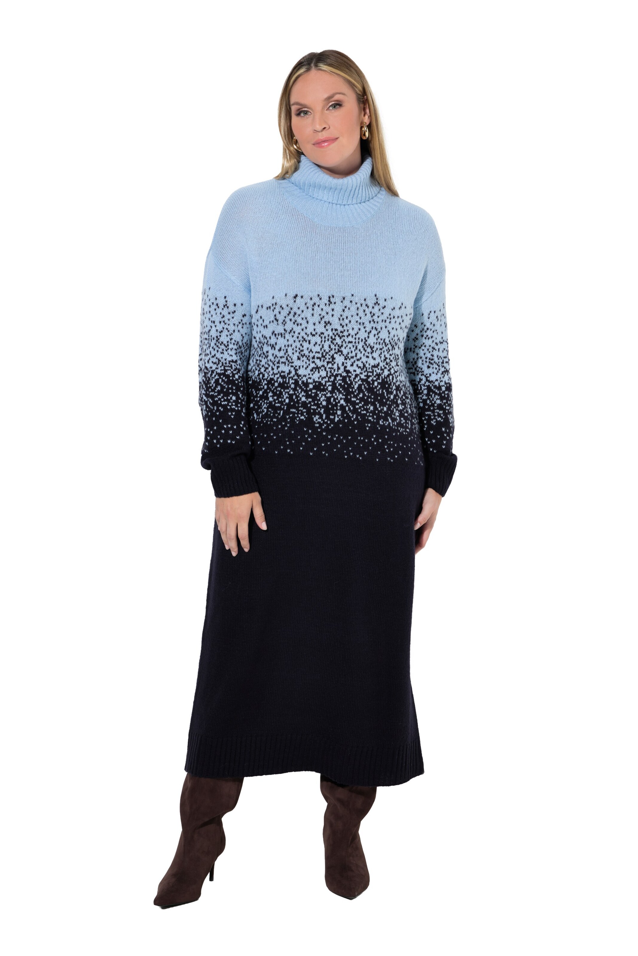 MIAMODA Knit dress in Blue: front