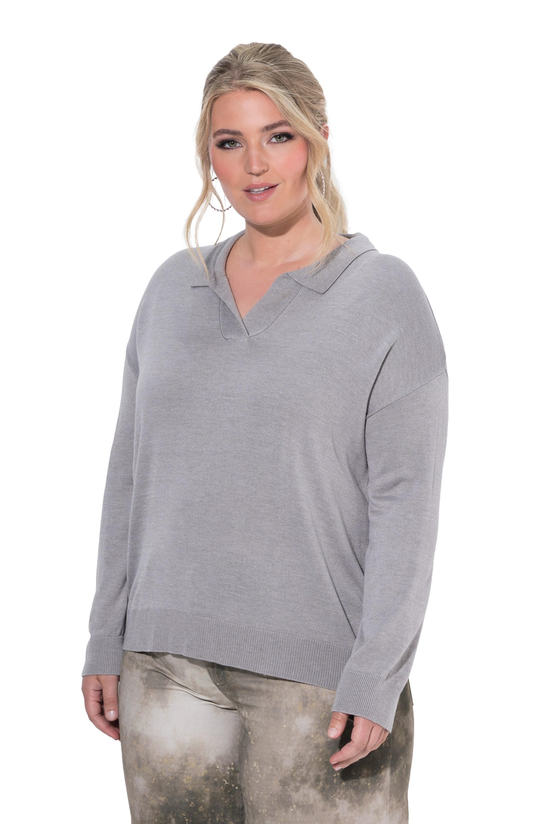 MIAMODA Sweater in Grey: front