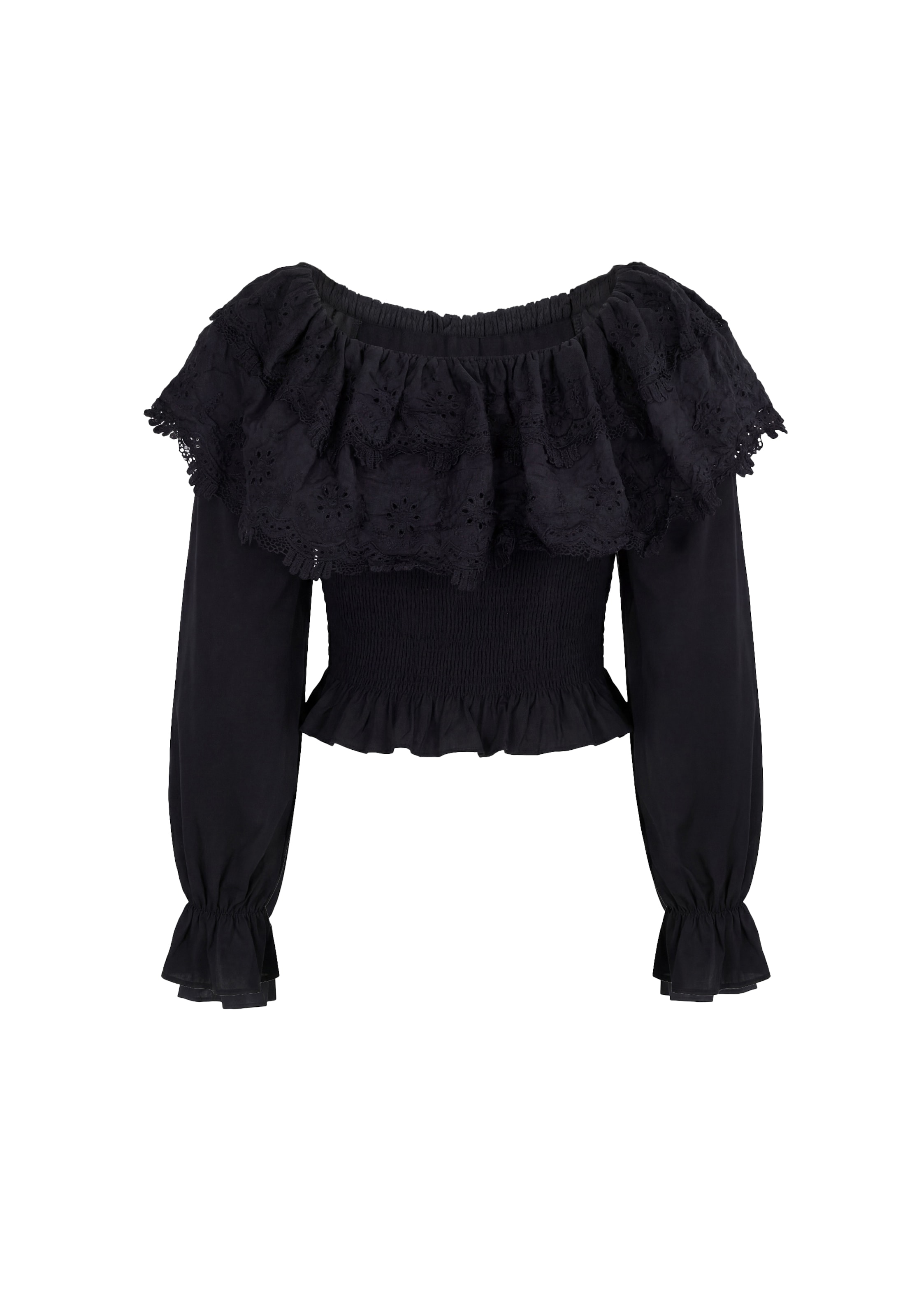 IZIA Bluse in Schwarz: Vorderseite