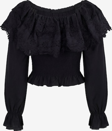 Chemisier IZIA en noir : devant
