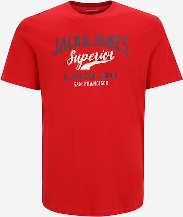 T-Shirt Jack & Jones Plus en rouge : devant