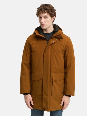 TOM TAILOR DENIM Winter coat in Brown: front