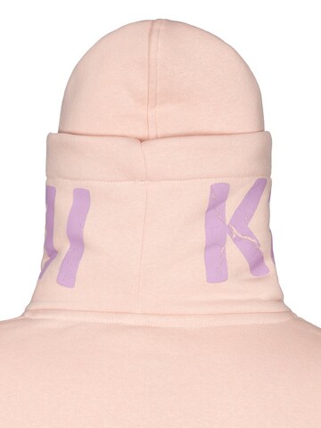 Koyumi Sweatshirt 'Oversize Hoodie mit hohem Kragen – Schwerer 3-Faden Stoff - Break your Neck' in Pink
