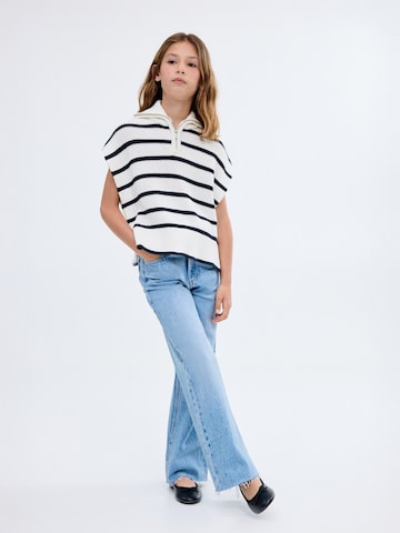 Pull-over 'ELISE' MANGO KIDS en blanc : devant