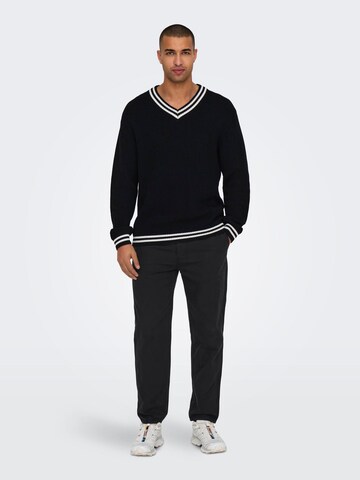 Only & Sons Tapered Chino 'ONSLOU' in Zwart