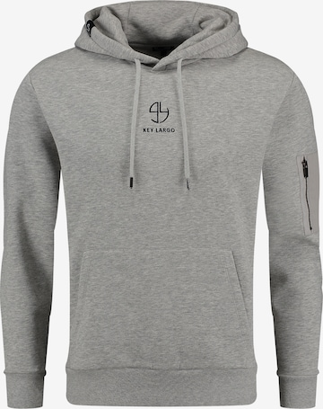 Key LargoSweater majica ' KLMEMBERSHIP ' - siva boja: prednji dio