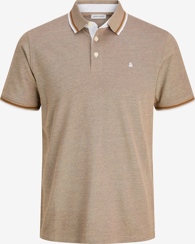 JACK & JONES Paita 'JJEPaulos' värissä konjakki / brokadi / valkoinen, Tuotenäkymä