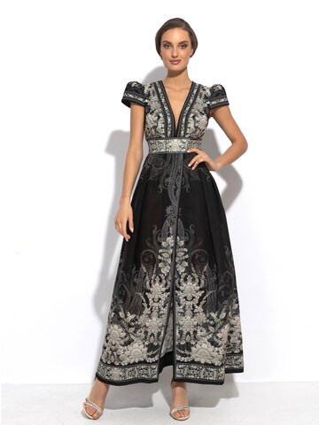 JIORO Summer Dress 'FROZEN LOTUS' in Black