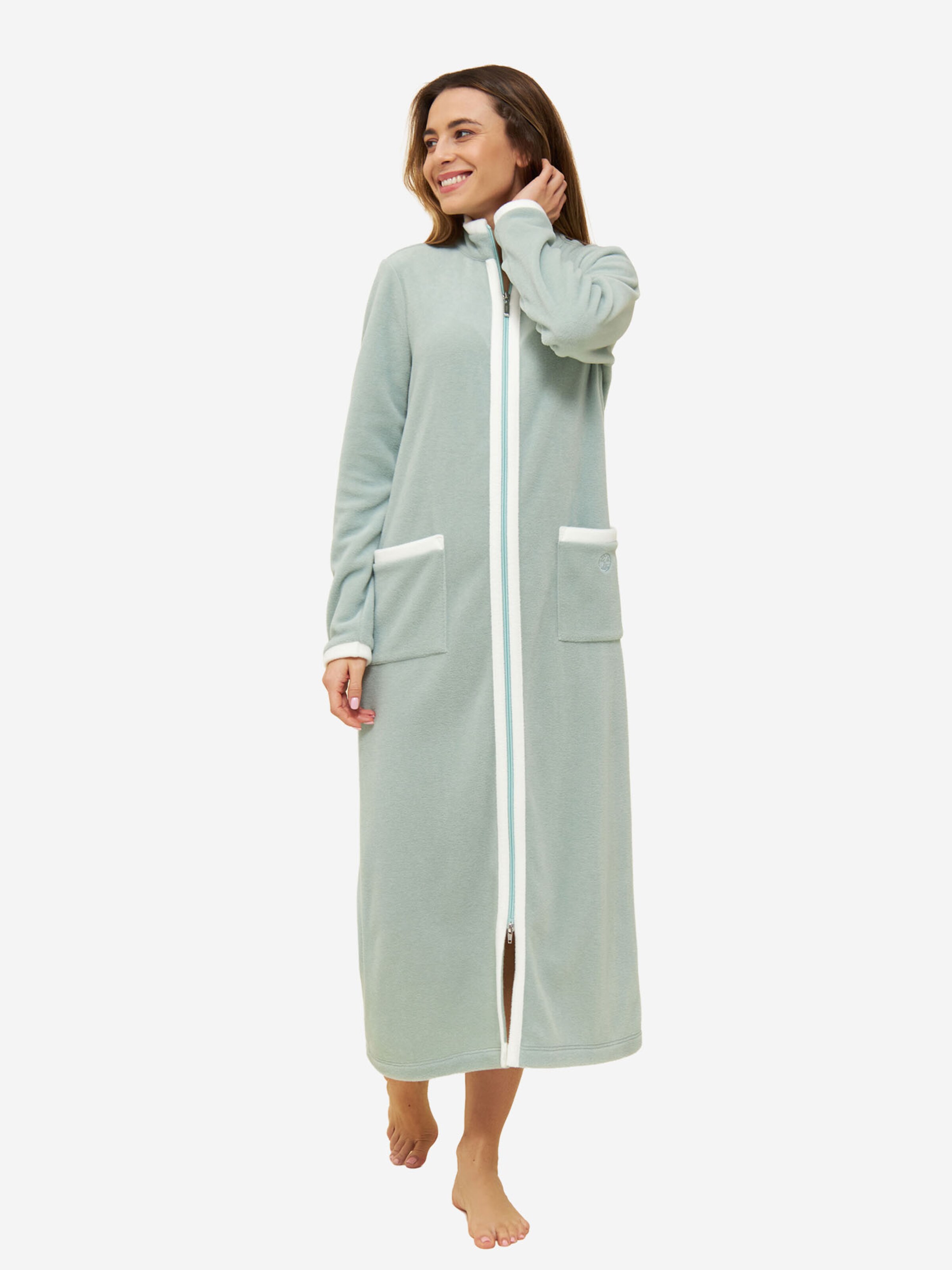 FÉRAUD PARIS Short Bathrobe ' Fleece ' in Green