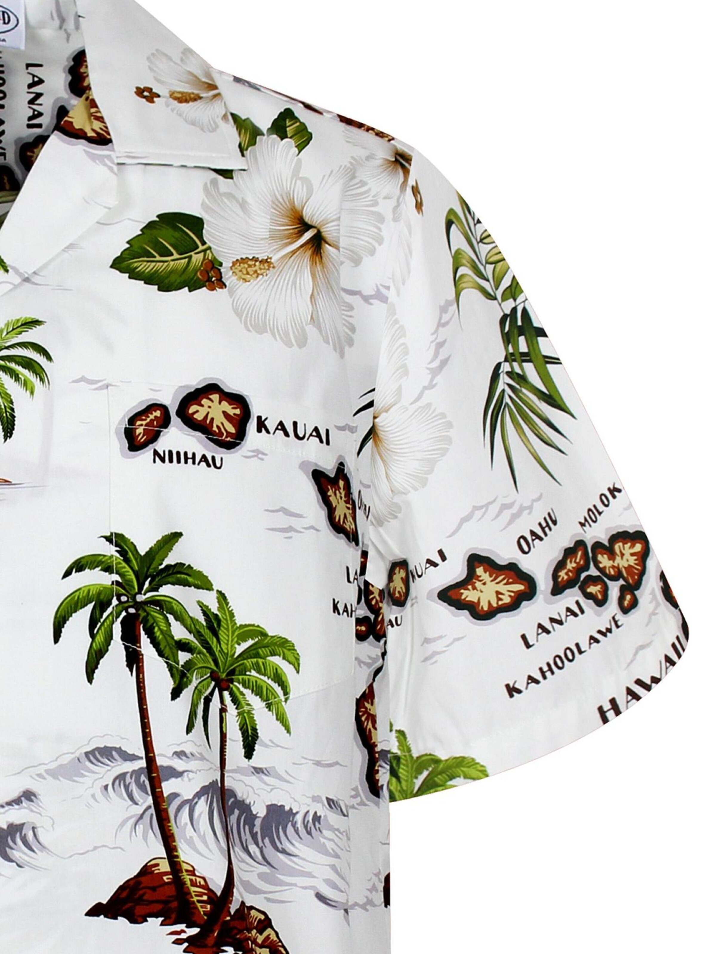 Pacific Legend - Ajuste regular Camisa 'Island' en blanco