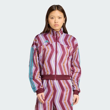 ADIDAS SPORTSWEAR Sports sweat jacket 'Adidas x Farm Tiro' in Red: front