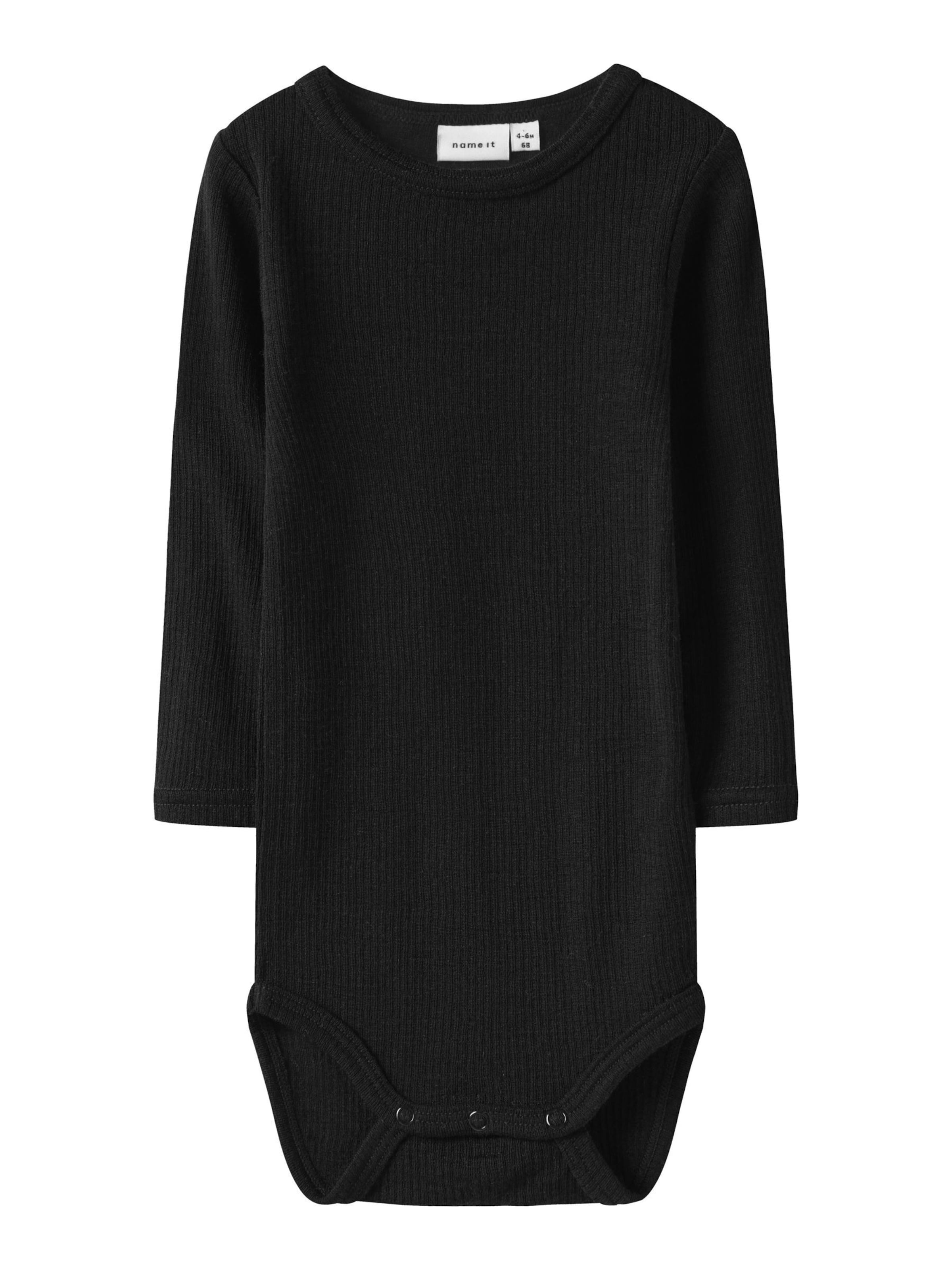 Barboteuse / body 'NBNWax' NAME IT en noir : devant