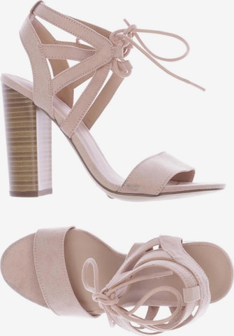 NEW LOOK Sandals & High-Heeled Sandals in 36 in Beige: front