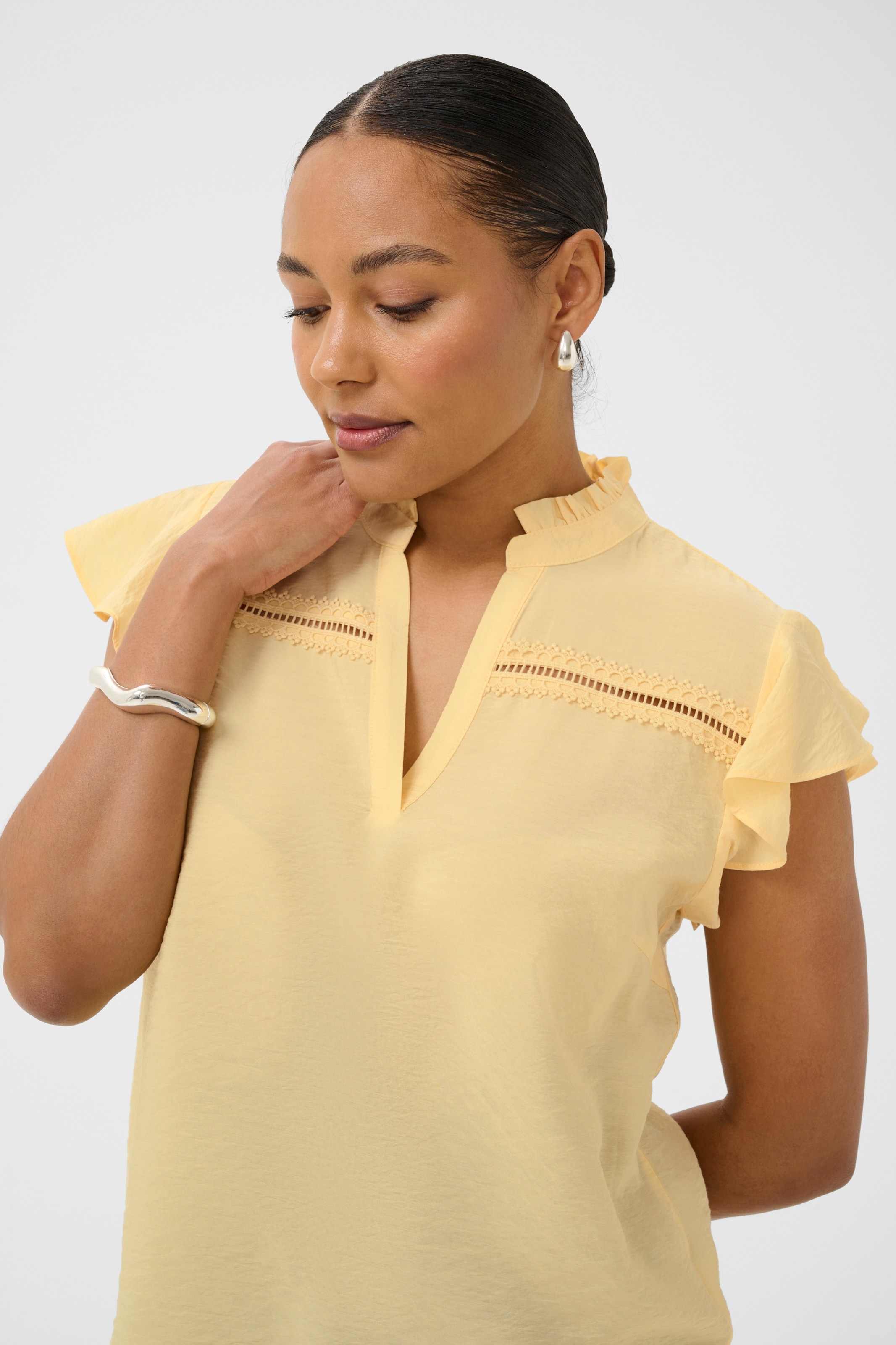 Kaffe - Blusa 'KAsonjSS' em amarelo