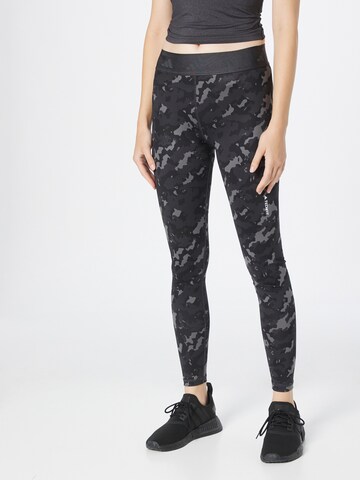 ADIDAS PERFORMANCE Skinny Sports trousers 'Techfit Camo' in Grey: front