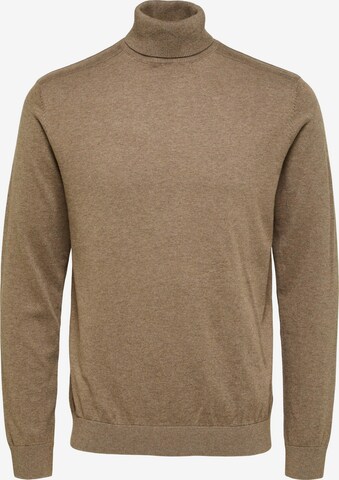 SELECTED HOMME Regular fit Trui 'Berg' in Beige: voorkant