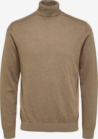 Pull-over 'Berg' SELECTED HOMME en beige : devant