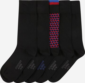SCHIESSER Regular Socks in Black: front