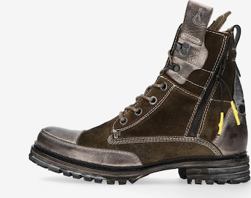 YELLOW CAB Lace-Up Boots 'Sergeant 4-c' in Brown: front