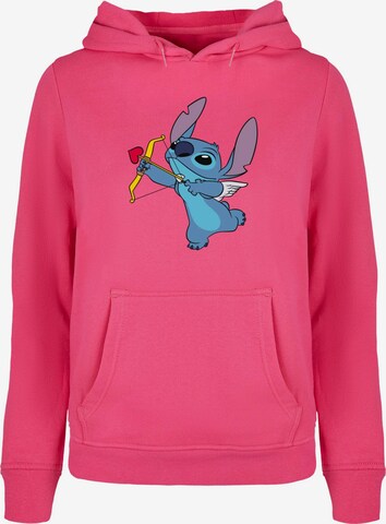 ABSOLUTE CULT Sweatshirt 'Stitch - Cupid Valentines' in Pink: predná strana