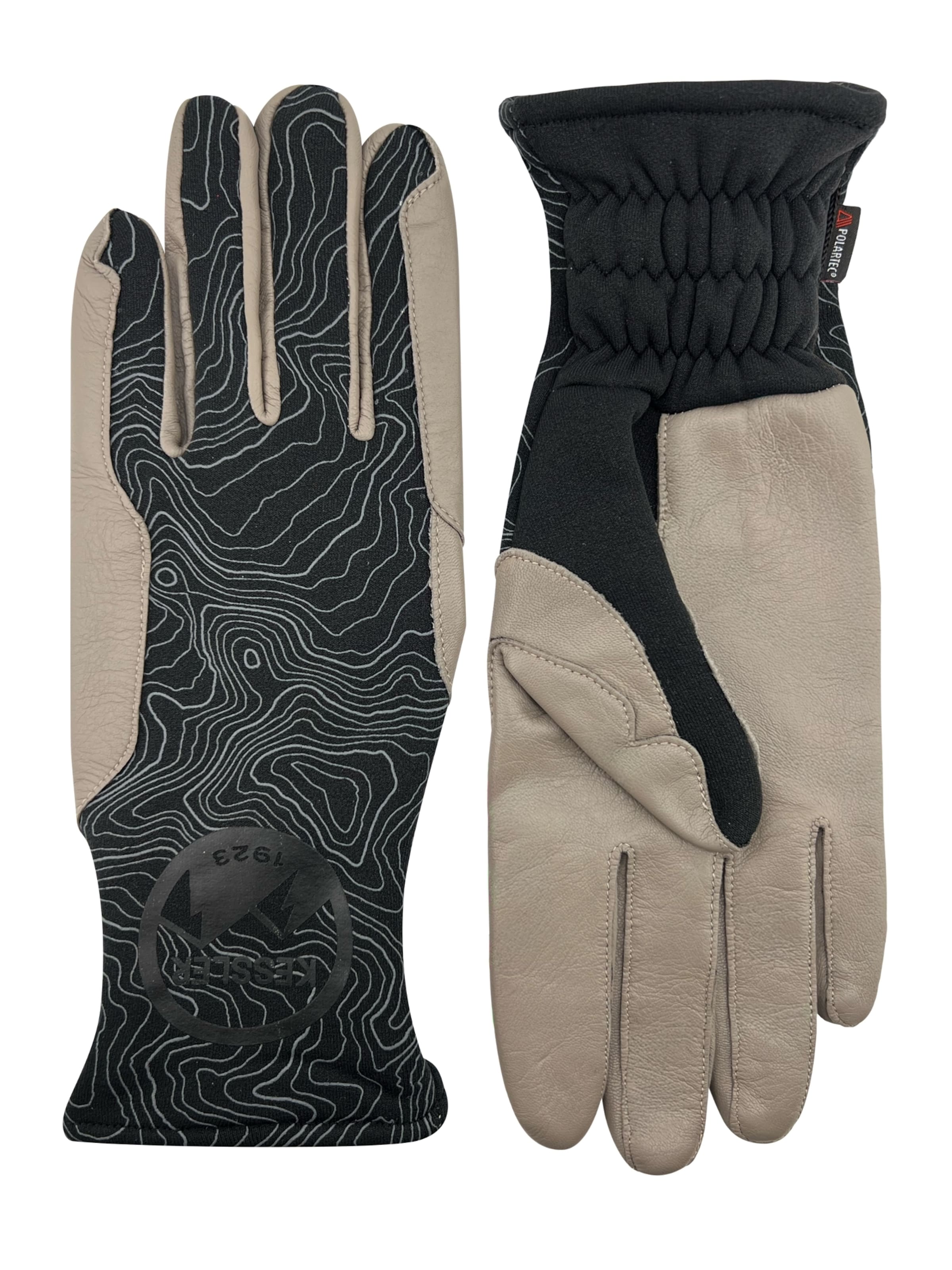KESSLER Full Finger Gloves 'MATTILA' in Grey: front