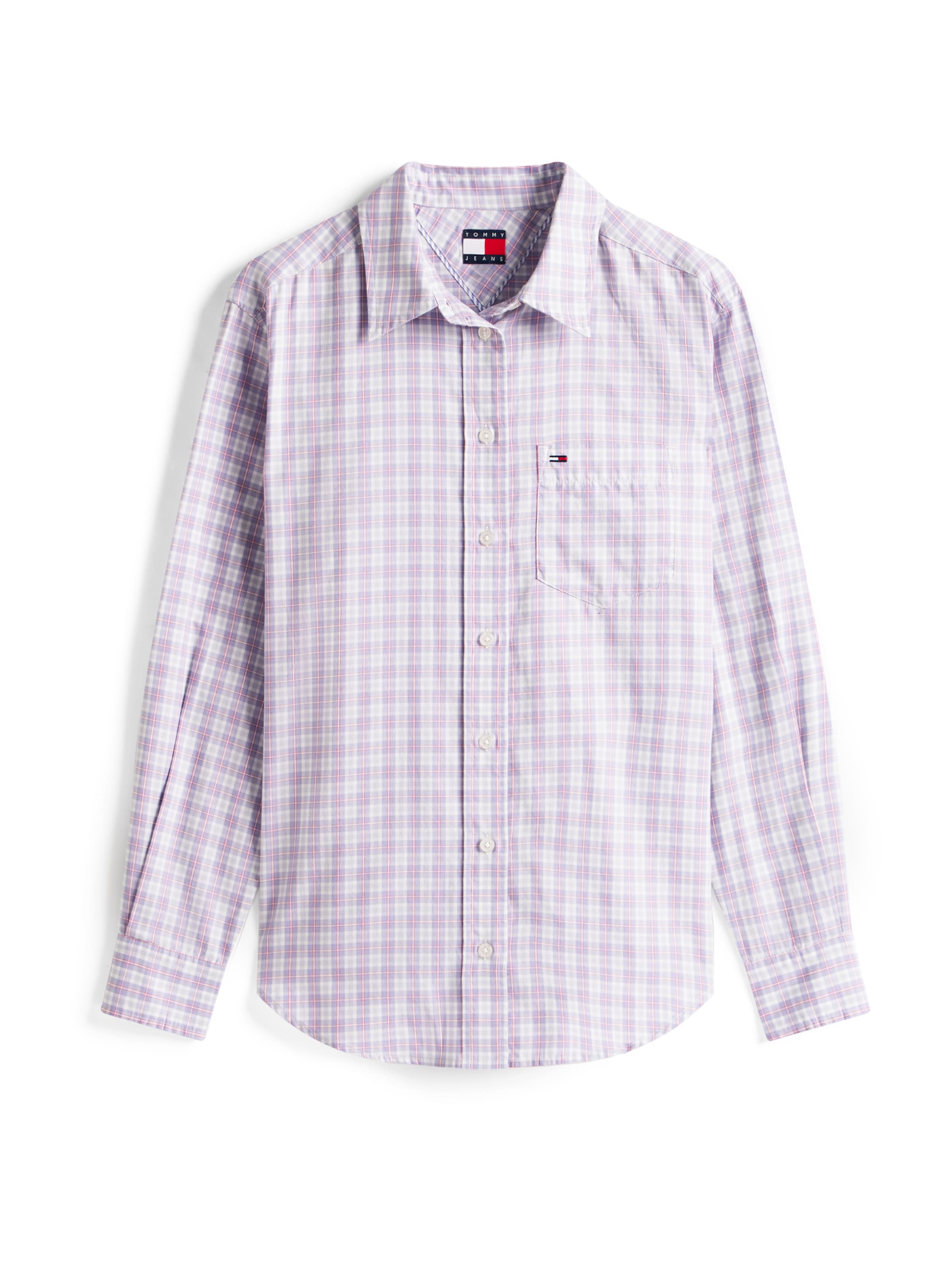 Camicia da donna 'ESSENTIAL' di Tommy Jeans in lilla: frontale