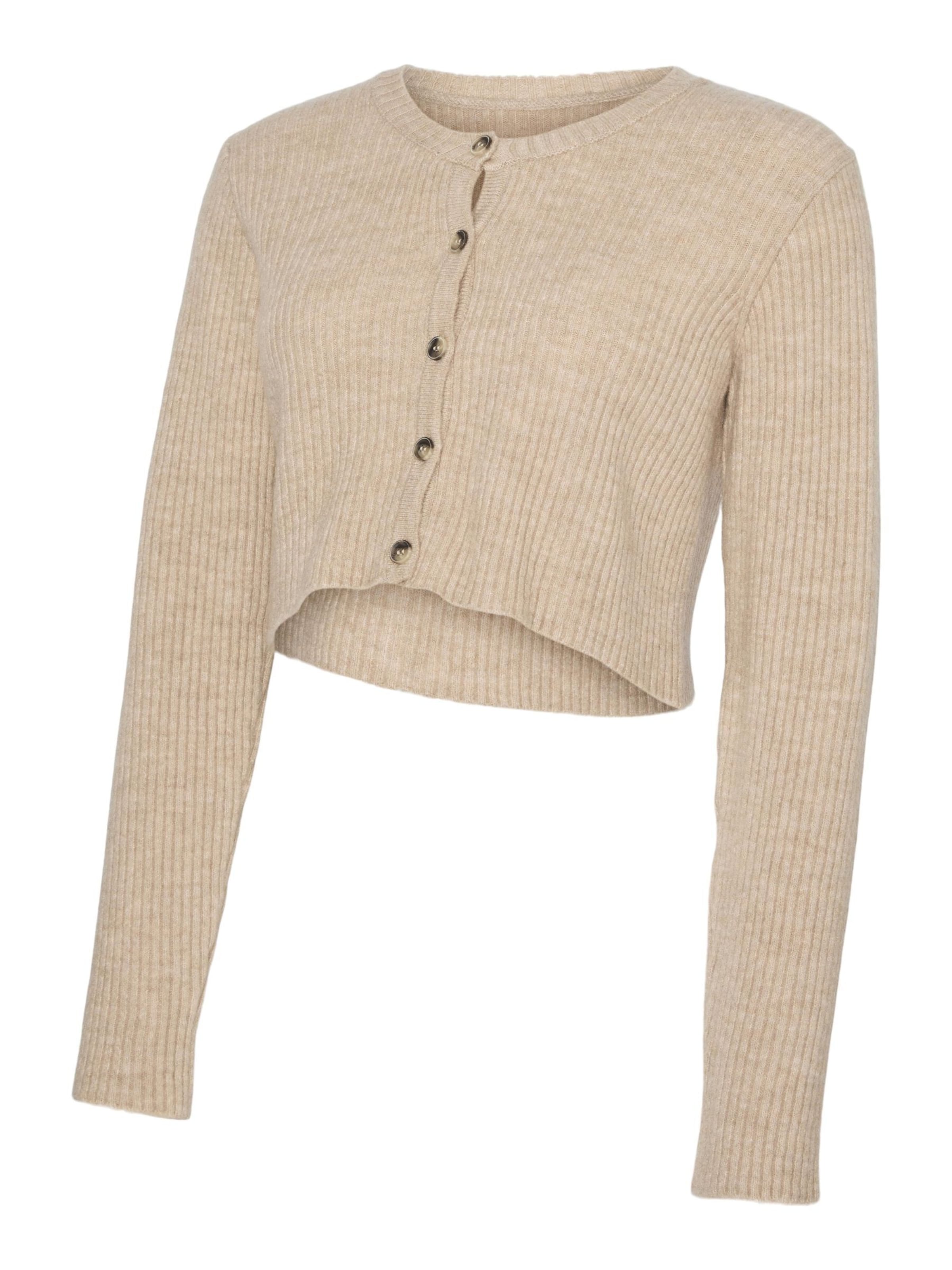 MAMALICIOUS Knit cardigan in Beige: front