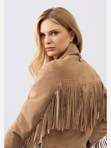 Bolongaro Trevor - Chaqueta de entretiempo 'Nora Fringe' en marrón