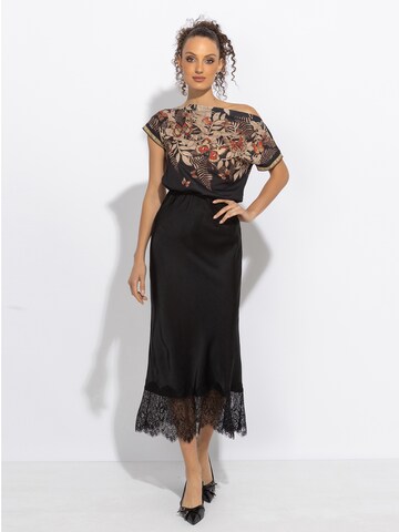 JIORO Shirt 'MIDNIGHT BUTTERFLIES'‌‌‌‌‌‌ in Schwarz