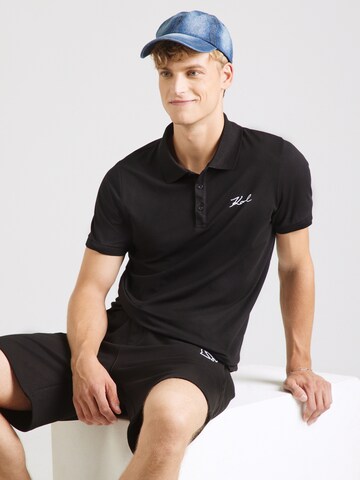 Karl Lagerfeld Poloshirt in Schwarz: Vorderseite