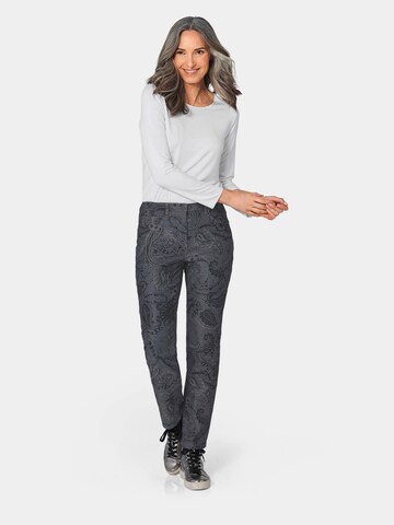 Regular Pantalon 'CARLA' Goldner en gris